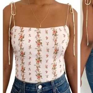Reformation Lupe Floral top